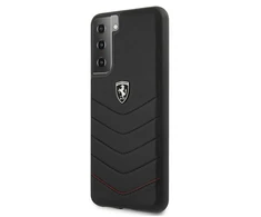 Samsung Galaxy S21 Plus Ferrari dėklas Off Track Quilted (FEHQUHCS21MBK) juodos spalvos