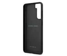Samsung Galaxy S21 Plus Ferrari dėklas Off Track odinis Nylon Stripe (FEOSIHCS21MRE) raudonos spalvos