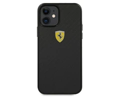 Apple iPhone 12 Mini Ferrari dėklas On Track Real Carbon (FERCAHCP12SBK) juodos spalvos