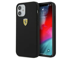 Apple iPhone 12 Mini Ferrari dėklas On Track silikoninis (FESSIHCP12SBK) juodos spalvos
