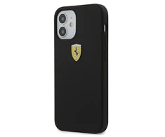 Ferrari FESSIHCP12SBK Apple iPhone 12 mini 5,4″ juodos spalvos kietas dėklas On Track Silicone