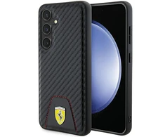 Samsung Galaxy S24 Ferrari dėklas Carbon Stitched Bottom (FEHCS24SN3PUK) juodos spalvos