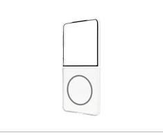 FFF766YCATW skaidrus magnetinis dėklas „Samsung Galaxy Flip7“, permatomas