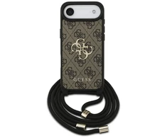 Dėklas Guess 4G Big Logo Cord Stap Crossbody skirtas Apple iPhone Air rudos spalvos