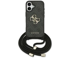 Original dėklas GUESS 4G Big Logo Cord Stap Crossbody skirtas Apple iPhone 17 juodos spalvos