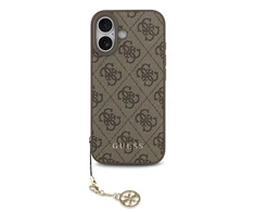 Guess 4G Charm dėklas skirtas Apple iPhone 17 Tone on Tone rudos spalvos