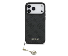 Guess 4G Charm dėklas skirtas Apple iPhone 17 Pro Max Tone on Tone pilkos spalvos