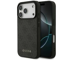 Guess 4G Classic dėklas skirtas Apple iPhone 17 Pro juodos spalvos