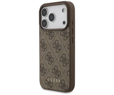 Guess 4G Classic dėklas skirtas Apple iPhone 17 Pro rudos spalvos