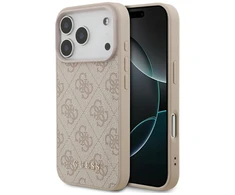 Guess 4G Classic dėklas skirtas Apple iPhone 17 Pro rožinės spalvos