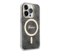 Dėklas GUESS GUHMP14LH4STK IPHONE 14 PRO 6.1 "Juodas/Juodas HARDCASE 4G MAGSAFE