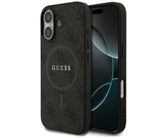 GUESS dėklas, skirtas IPHONE 17, suderinamas su MagSafe GUHMP17SG4GFRK (PU 4G Ring Classic Logo) juodas