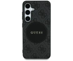 Guess 4G Round Patch Classic Logo MagSafe Samsung Galaxy S25 Ultra dėklas telefonui juodos spalvos