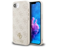 „Guess 4G“ mažas 4G ir klasikinis „MagSafe“ dėklas, skirtas „iPhone 16e“ – rožinis