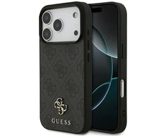 „Guess 4G“ mažas klasikinis „MagSafe“ dėklas su logotipu, skirtas „iPhone 17 Pro“ - juodas