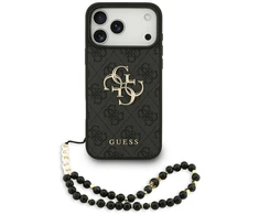 Guess 4G Strap 4G Classic Logo dėklas skirtas Apple iPhone 17 Pro Max juodos spalvos