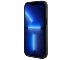 Guess 4G Stripes su portfelem Magsafe Apple iPhone 15 dėklas telefonui juodos spalvos