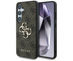Guess Big 4G Logo Classic Logo Samsung Galaxy S25 Plus dėklas telefonui rudos spalvos