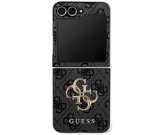 Guess Big 4G Logo Classic Logo dėklas skirtas Samsung Galaxy Z Flip7 juodos spalvos