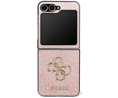 Guess Big 4G Logo Classic Logo dėklas skirtas Samsung Galaxy Z Flip7 rožinės spalvos