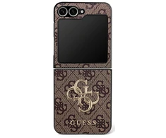 Guess Big 4G Logo Classic Logo dėklas skirtas Samsung Galaxy Z Flip7 rudos spalvos