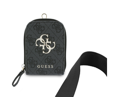 Dėklas Guess Crossbody Strap PU 4G Metal Logo + Purse juodos spalvos