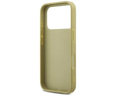 Guess Fixed Glitter Big 4G dėklas skirtas Apple iPhone 17 Pro aukso spalvos