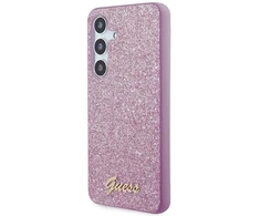 Samsung Galaxy S24 Plus Guess dėklas Glitter Script (GGUHCS24MHGGSHU) violetinės spalvos