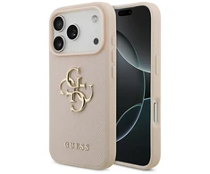 Original dėklas GUESS Grained Big 4G & Classic Logo skirtas Apple iPhone 17 Pro pink