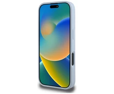 Guess Grained Big 4G Logo Small Classic Logo Apple iPhone 16 Pro Max dėklas telefonui mėlynos spalvos