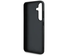 Guess Grained Big 4G Logo Small Classic Logo Samsung Galaxy S25 Plus dėklas telefonui juodos spalvos