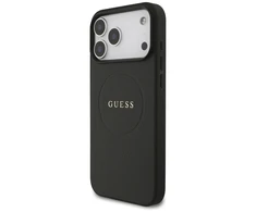 Dėklas Guess Grained Ring MagSafe - Case Apple iPhone 17 Pro Max juodas