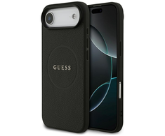 Guess Grained Ring MagSafe - dėklas skirtas Apple iPhone Air juodas