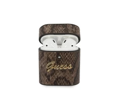 „Guess GUACA2PUSNSMLBR“ „AirPods 1/2“ dėklas, ruda/ruda, Python kolekcija