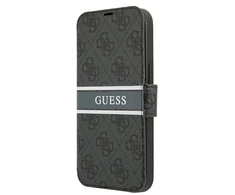 Dėklas Guess GUBKP13L4GDGR iPhone 13 Pro / 13 6.1" pilkas/pilkas book 4G Stripe