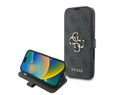Guess 4G Metal Logo Apple iPhone 16 - dėklas telefonui juodos spalvos