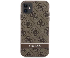 Apple iPhone 11 / XR Guess dėklas 4G Stripe (GUHCN61P4SNW) rudos spalvos