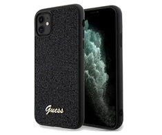 Apple iPhone 11 / XR Guess dėklas Disco Metal Script (GUHCN61PMSDGSK) juodos spalvos