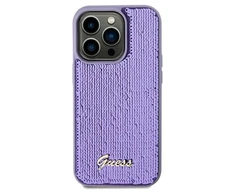 Apple iPhone 11 / XR Guess dėklas Sequin Script Metal (GUHCN61PSFDGSU) violetinės spalvos