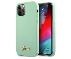 Dėklas GUESS GUHCP12MLSLMGGN IPHONE 12/12 PRO 6.1 "Žalias/Žalias HARDCASE METAL LOGO SCRIPT