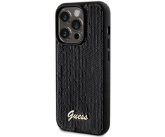 Apple iPhone 13 Pro Guess dėklas Sequin Script Metal (GUHCP13LPSFDGSK) juodos spalvos