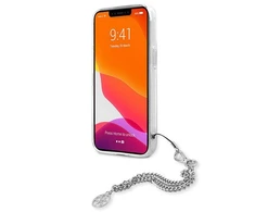 Apple iPhone 13 Mini Guess dėklas Peony Chain Collection (GUHCP13SKSPESI) sidabrinės spalvos