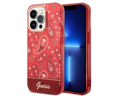 „Guess“ GUHCP14LHGBNHR iPhone 14 Pro 6.1" raudonas/raudonas kietas dėklas su „Bandana Paisley“ raštu