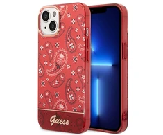 Apple iPhone 14 Plus Guess dėklas Bandana Paisley raudonos spalvos