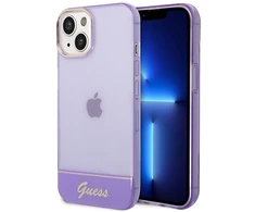 Guess GUHCP14SHGCOU Apple iPhone 14 / 15 / 13 6.1" dėklas telefonui violetinės spalvos hardcase Translucent