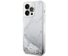Apple iPhone 14 Pro Max Guess dėklas Liquid Glitter Marble (GUHCP14XLCSGSGH) baltos spalvos