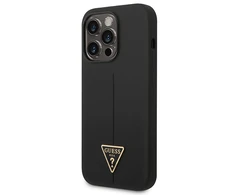 Dėklas Guess GUHCP14XSLTGK iPhone 14 Pro Max 6,7" juoda/juodas hardcase Silicone Triangle