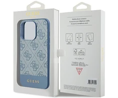 Apple iPhone 15 Pro Guess dėklas 4G Stripe Collection (GUHCP15LG4GLBL) mėlynos spalvos