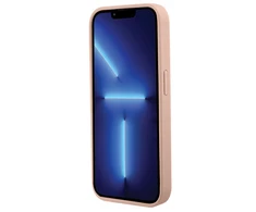 Apple iPhone 15 Pro Guess dėklas Croco Triangle Metal Logo (GUHCP15LPCRTHCP) rožinės spalvos
