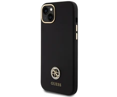 Guess GUHCP15M4DGPK Apple iPhone 15 Plus / 14 Plus 6.7" dėklas telefonui juodos spalvos hardcase Silicone Logo Strass 4G